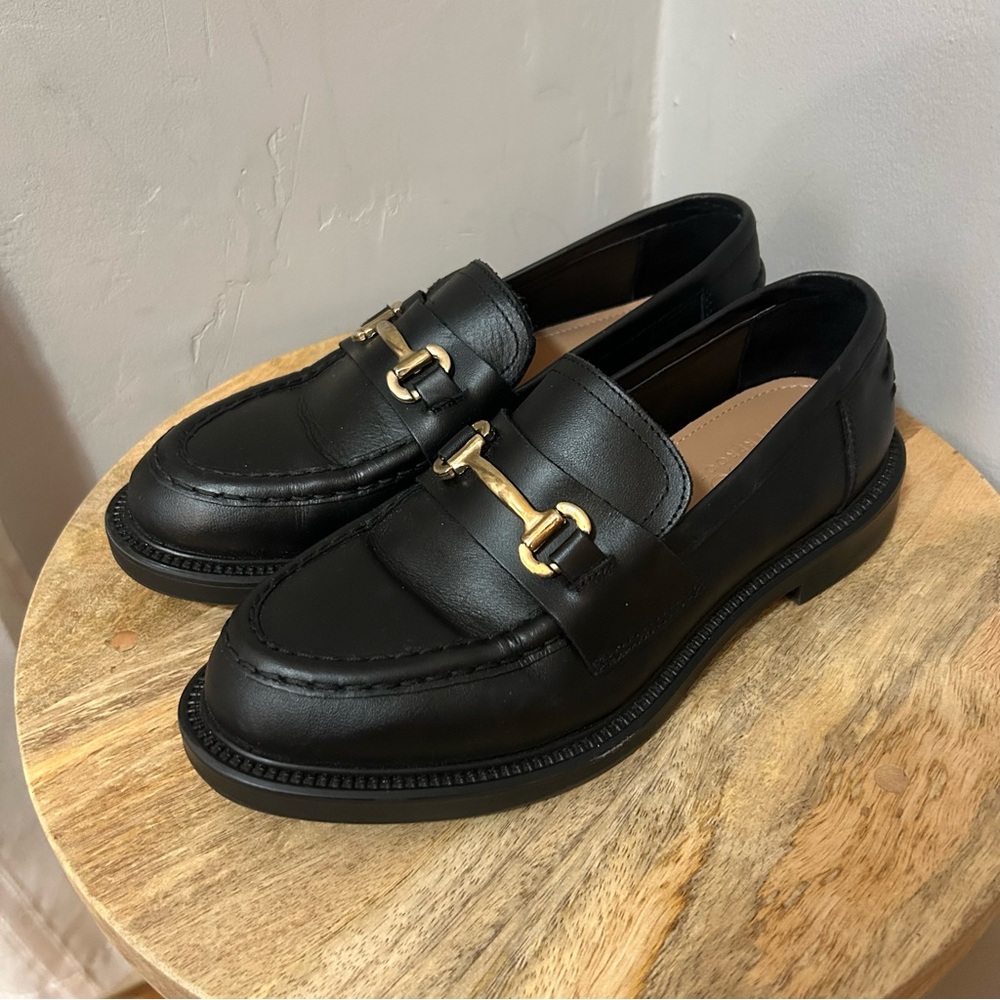 CBK Style Blondo Genuine Leather Black Waterproof Loafers Women’s Size 9/9.5